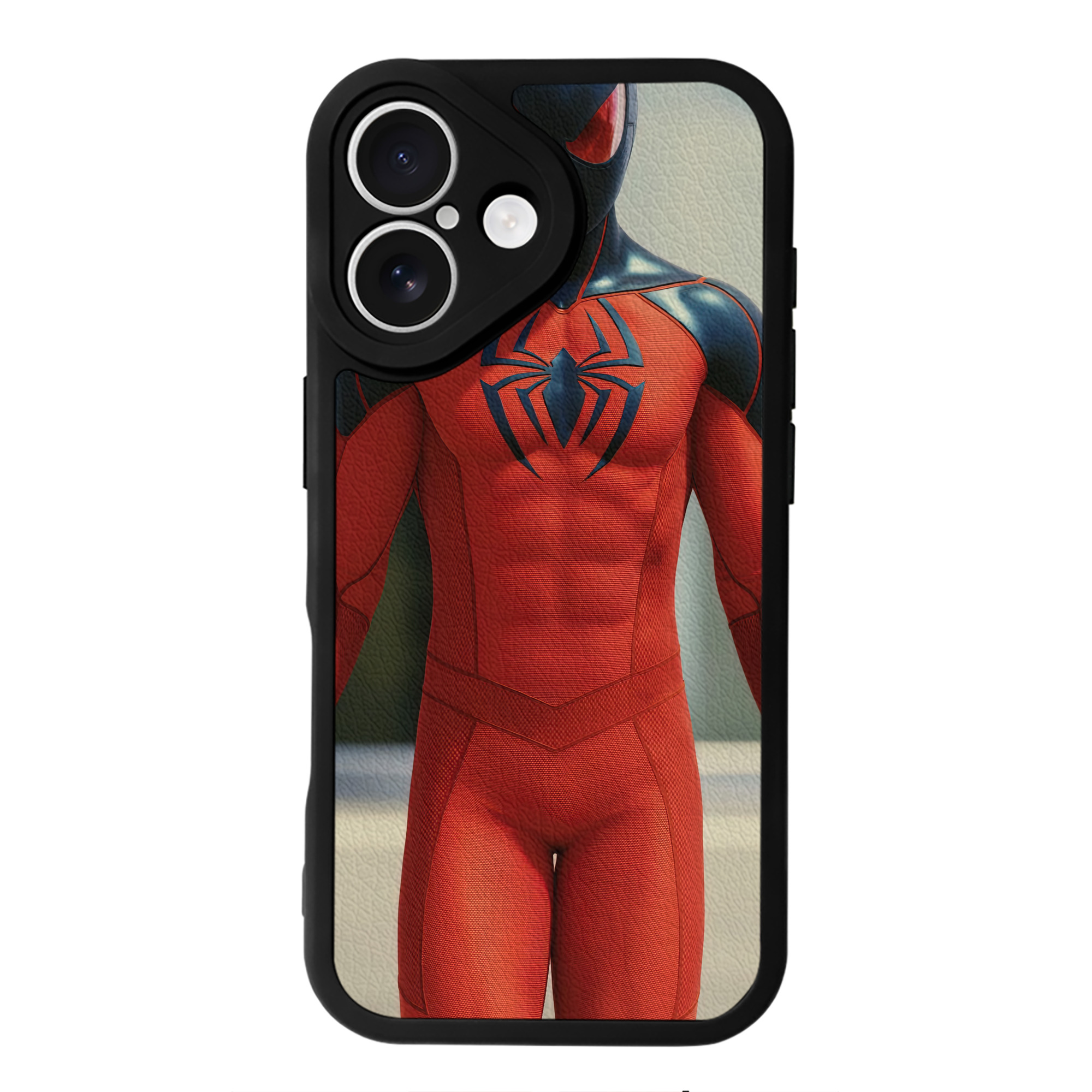（画像用） Spider Man スパイダーマン 【iPhone 16シリーズ対応】シリコンスマホケース（レザー調） 材質：シリコン